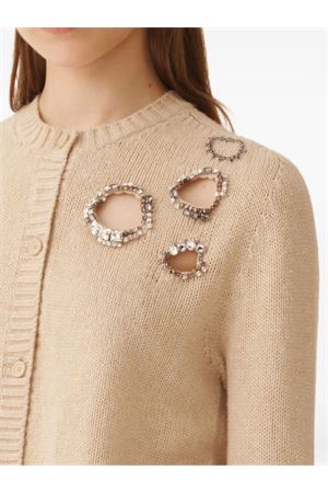 Beige wool, silk and cashmere cardigan FABIANA FILIPPI | MAD215F057L5370158